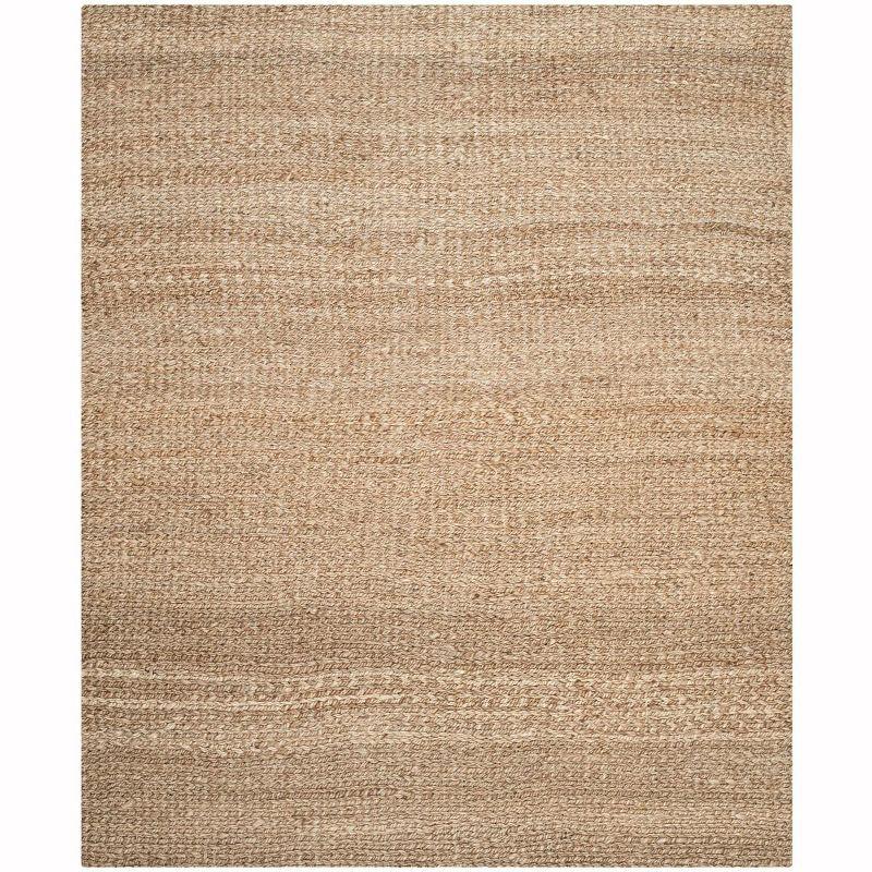 Handmade Tufted Jute Round Area Rug, Natural, 8' x 10'