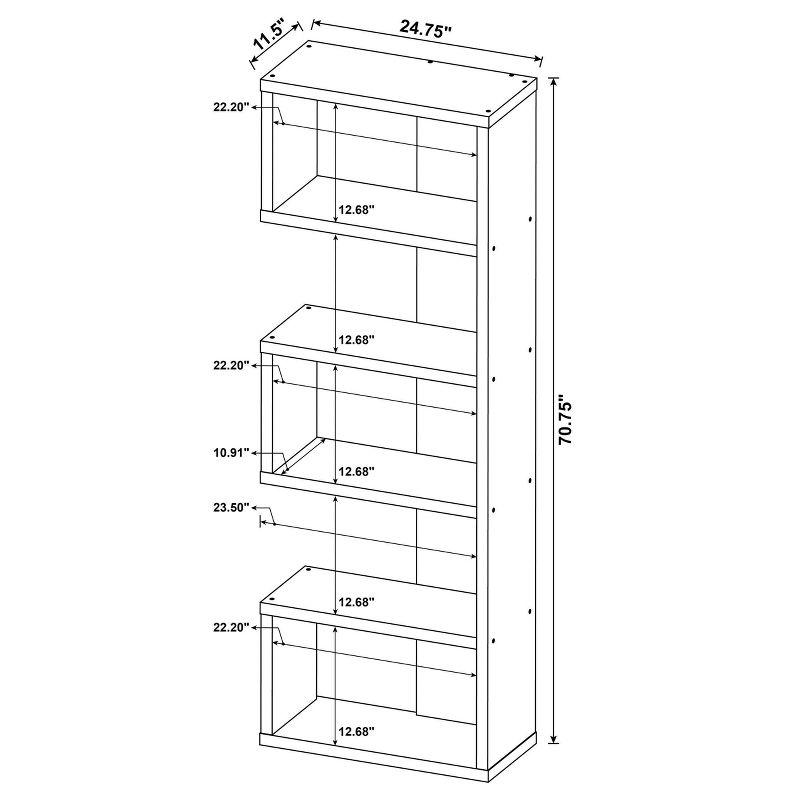 Joey 5 Shelf Bookcase Salvaged - Coaster