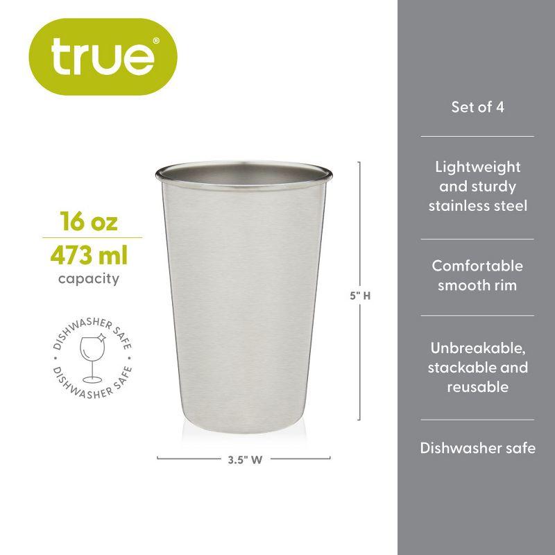True Stainless Steel Pint Glasses