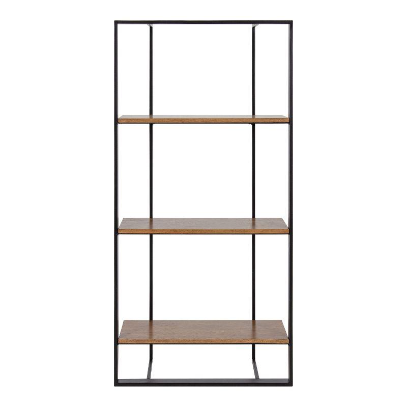 Kate and Laurel Kercheval Rectangle Metal Accent Shelf, 15x32, Rustic Brown