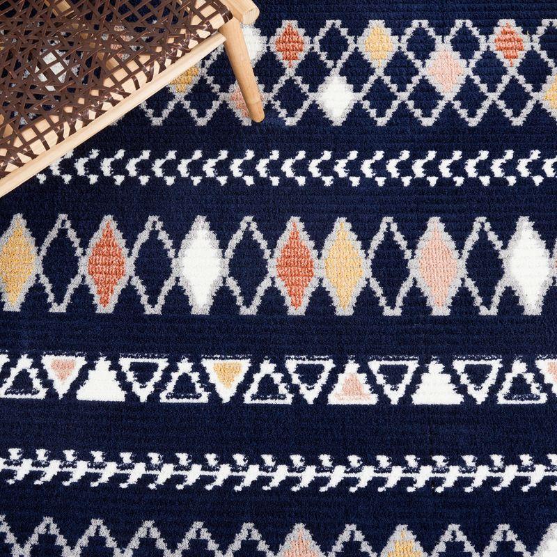 Marrakesh MRK610 Power Loomed Area Rug - Navy/Multi - 5'3"x7'6" - Safavieh.