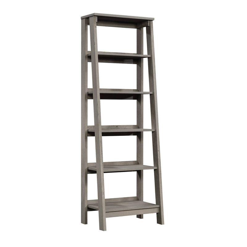 71.14" Trestle 5 Shelf Bookcase Mystic Oak - Sauder: Open Display, Fixed Shelves