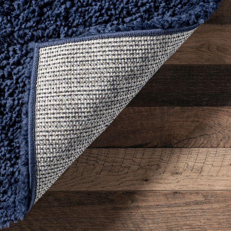 Nuloom Marleen Solid 2x3 Accent Shag Indoor Area Rug for Living Room Bedroom Dining Room Nursery Entryway, Navy