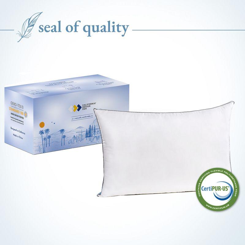 Luxury Queen Size Pillow - Adjustable Loft Memory Foam - Soft Down Alternative - Cooling Hotel Pillows for Back, Stomach or Side Sleepers