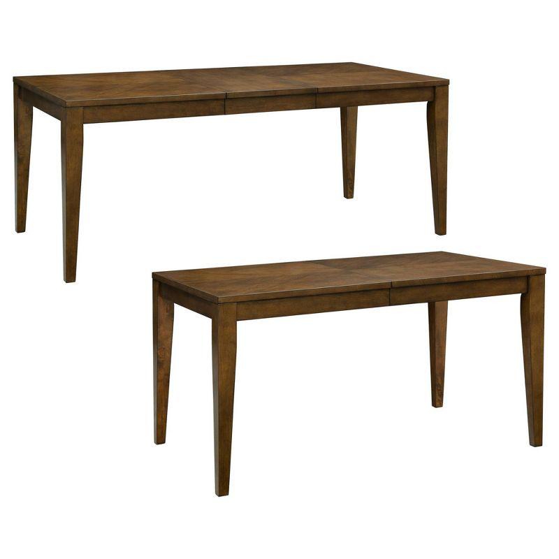 Cove Rectangle Extension Dining Table Pecan - Ink+Ivy: Seats Up to 8, Contemporary Style, 4-Leg Base, MDF Wood