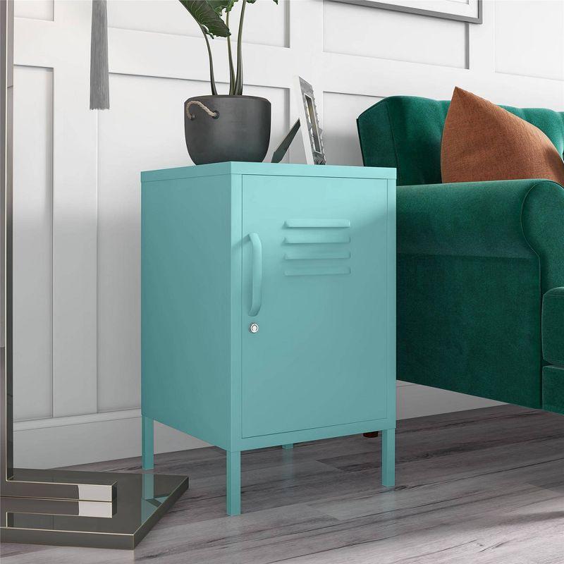 Cache Metal Locker End Table with Storage