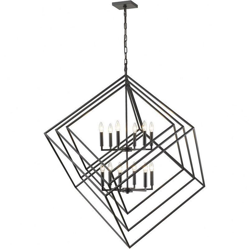 Z-Lite Euclid 12 - Light Chandelier in  Matte Black