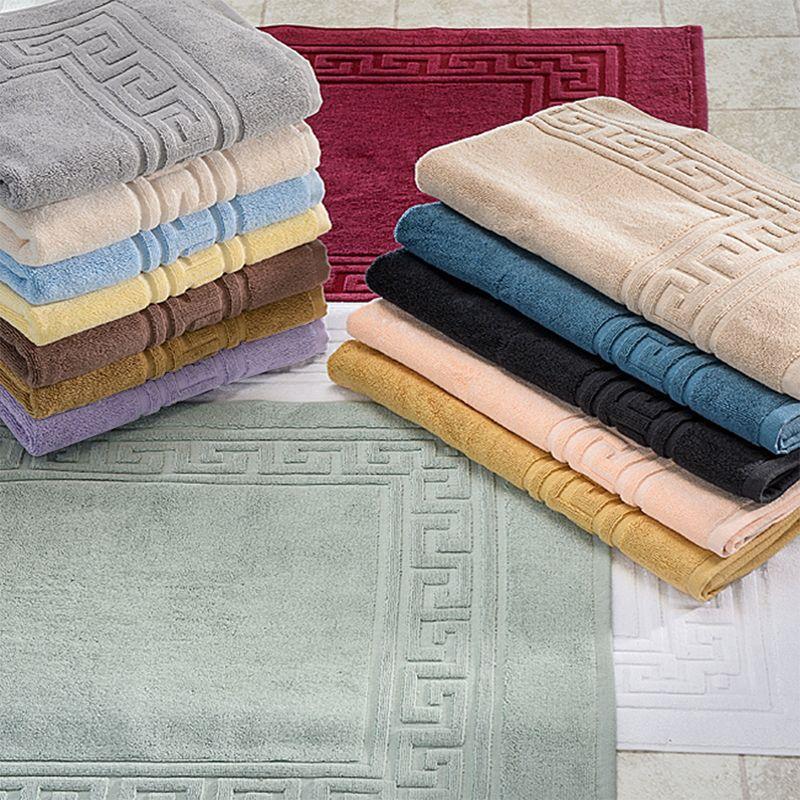 Modern Absorbent Bath Mat (Set of 2), 22" x 35", Toast - Blue Nile Mills