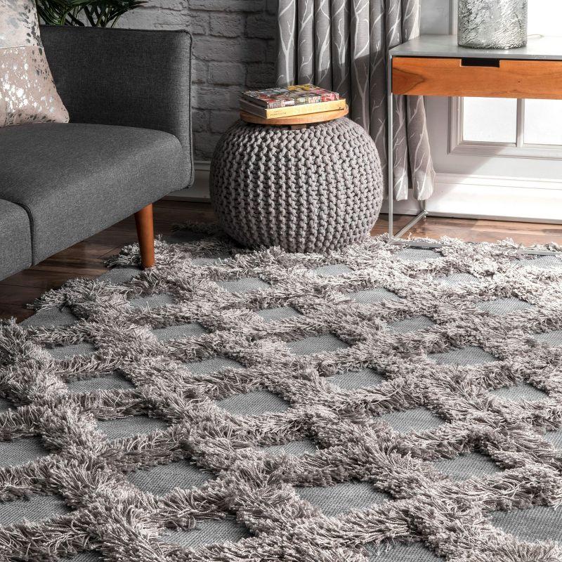 Nuloom Francene Diamond Trellis Shag Indoor Area Rug