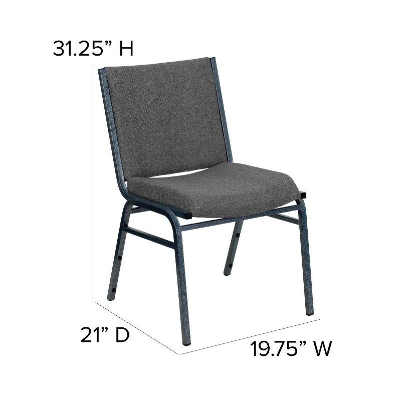 Flash Furniture HERCULES Series Heavy Duty Gray Fabric Stack Chair