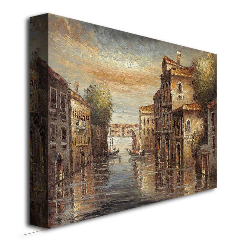 Trademark Fine Art 35" x 47" Auburn Venice by Rio: Contemporary Canvas, Unframed Landscape Digital Art