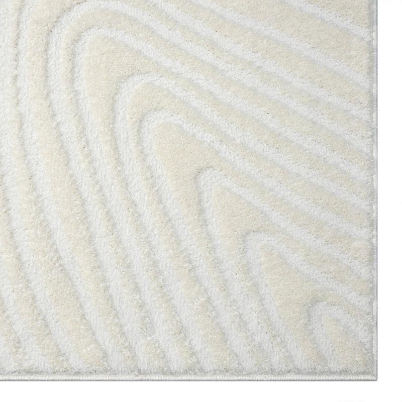 Luxe Weavers Floral Palm Leaf Cream 5x7 Area Rug