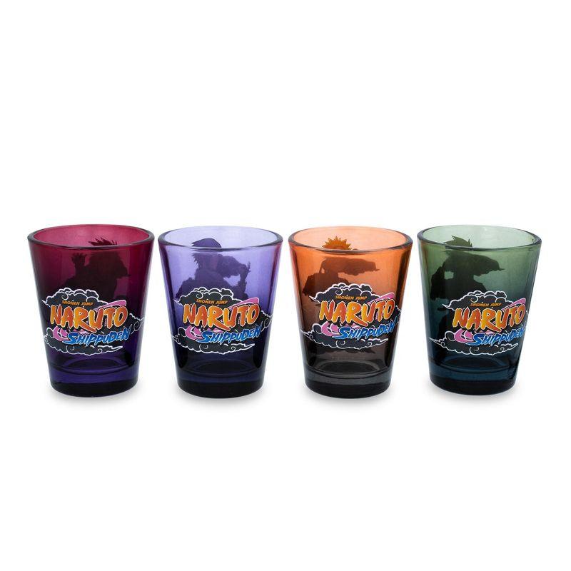 Just Funky Naruto Shippuden Team 7 Characters 2-Ounce Mini Shot Glasses | Set of 4