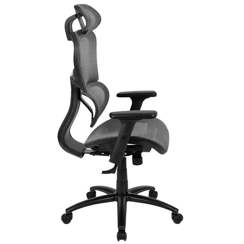 Flash Furniture Ergonomic Mesh Office Chair with 2-to-1 Synchro-Tilt, Adjustable Headrest, Lumbar Support, and Adjustable Pivot Arms