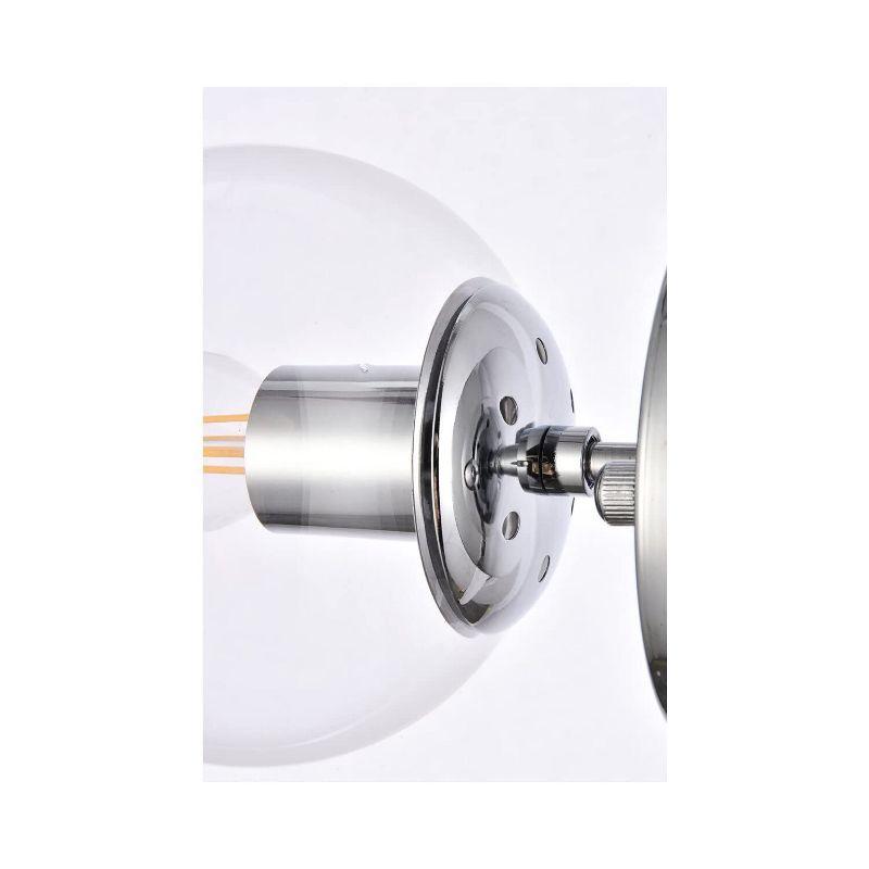 Elegant Lighting Mimi six inch dual flush mount and bath sconce in chrome with clear glass