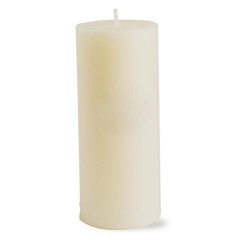 Elegant Ivory Paraffin Pillar Candle with 100% Cotton Wick