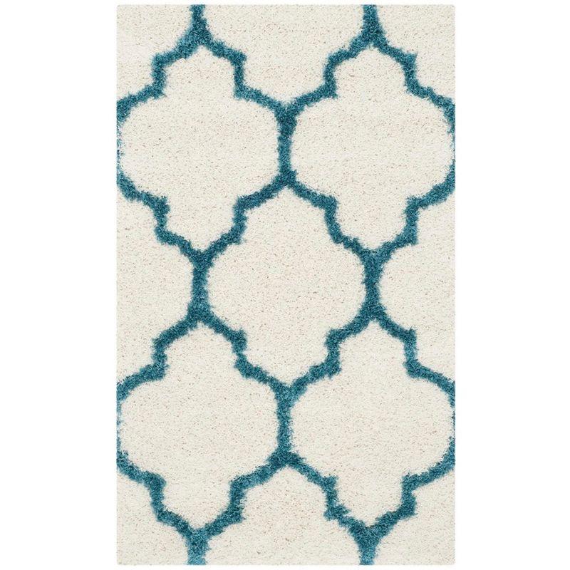 Shag Kids SGK566 Power Loomed Indoor Area Rug - Ivory/Blue - 4'x6' - Safavieh.