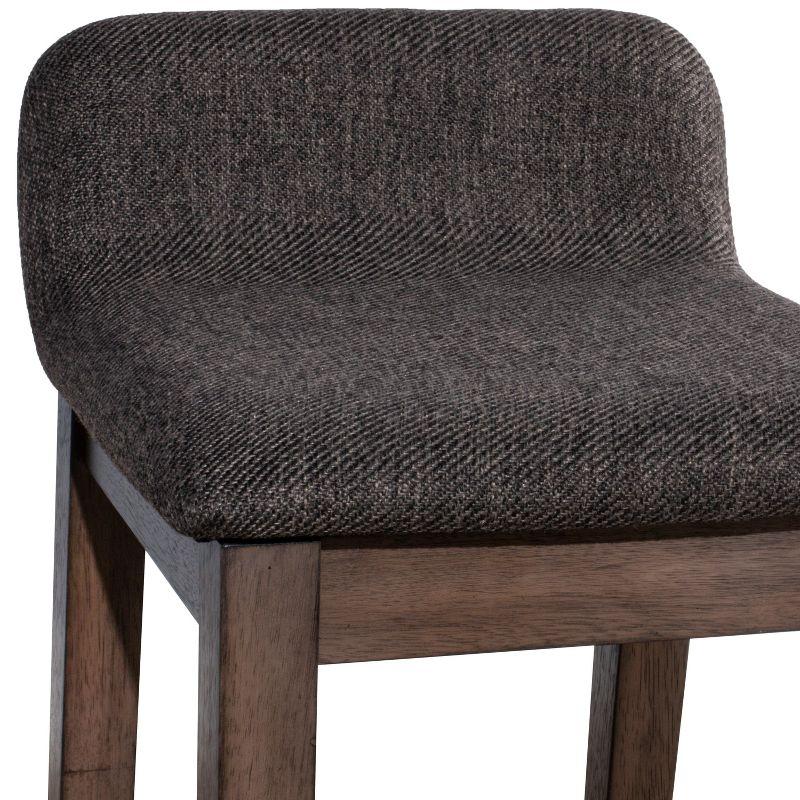 Renmark Counter Height Barstool Gray: Low Back, Tapered Legs, Brushed Finish - Hillsdale Furniture