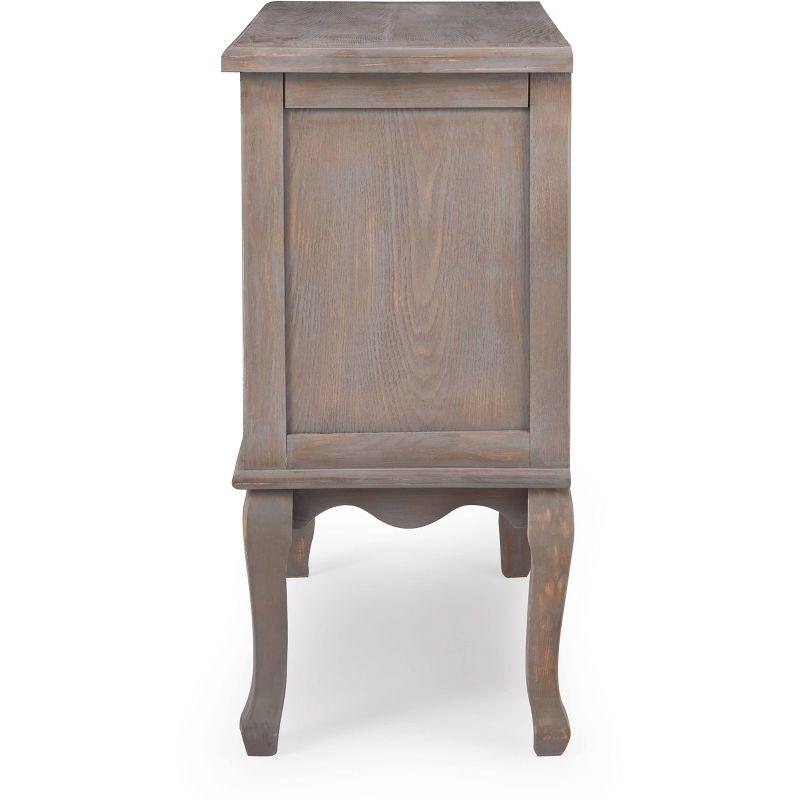 Thomas 3 Drawer Chest Gray - ClickDecor: Traditional Ash Wood Accent Cabinet with Anti-Tip Hardware