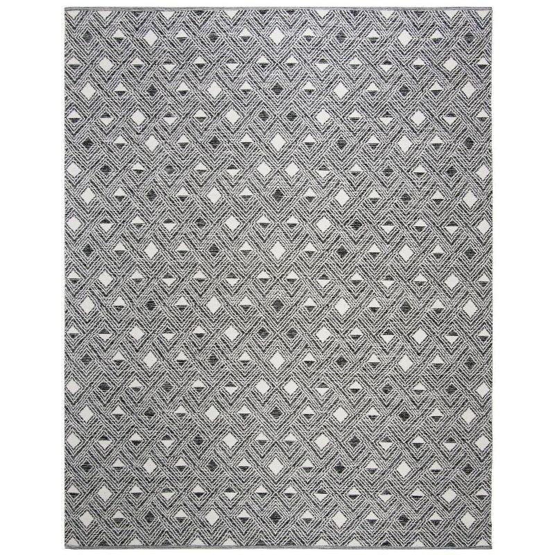 Montauk MTK614 Hand Woven Indoor Area Rug - Black/Ivory - 8'x10' - Safavieh.