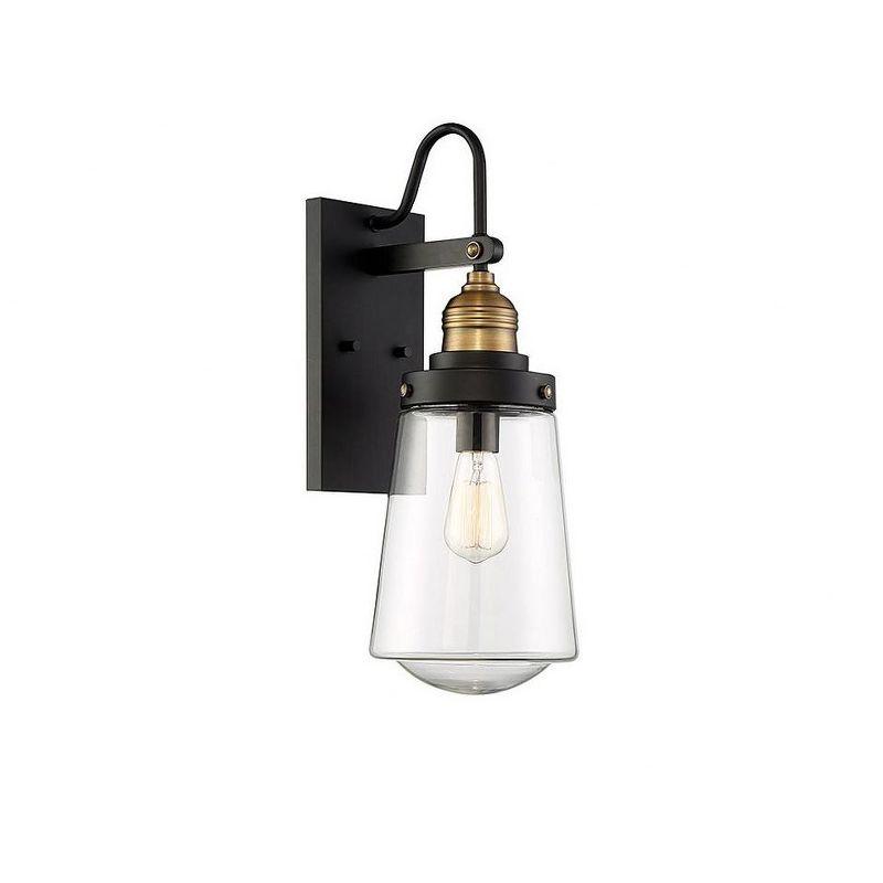 Savoy House Exterior Collections 1 - Light Pendant in  Vintage Black/Warm Brass