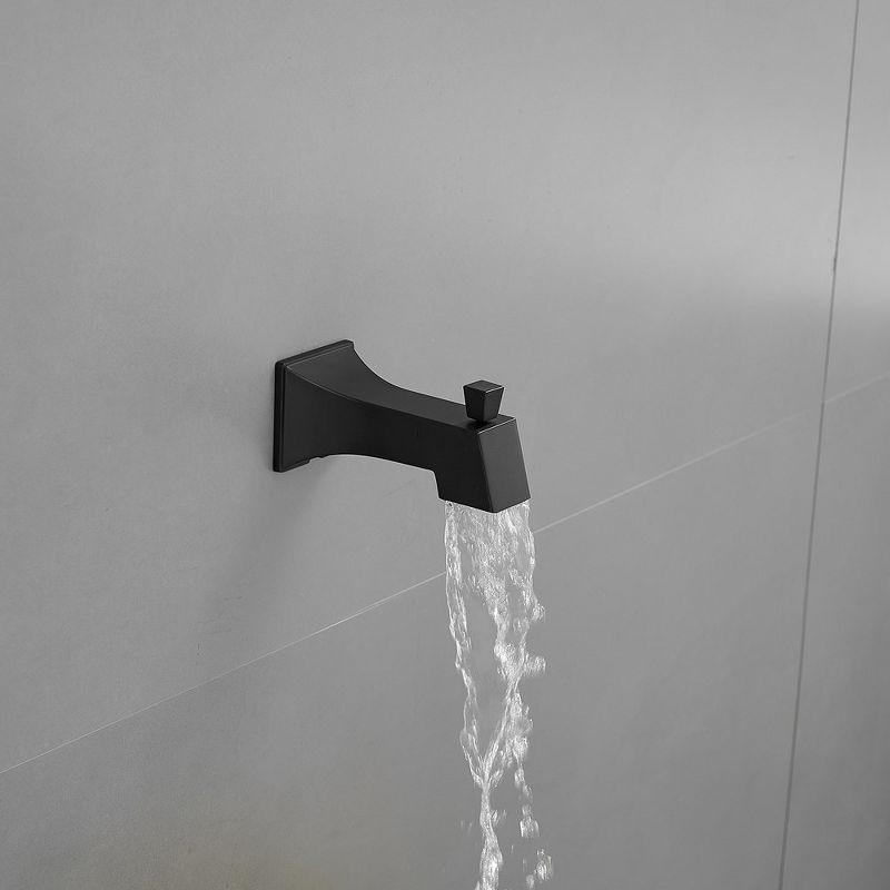 Single-Handle 2-Spray Rainfall Square Shower Faucet 2.5 GPM with High Pressure Tub Spout