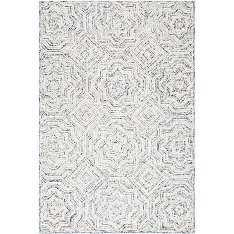 Hand-Tufted Elegance Wool Rug in Blue, 4' x 6'