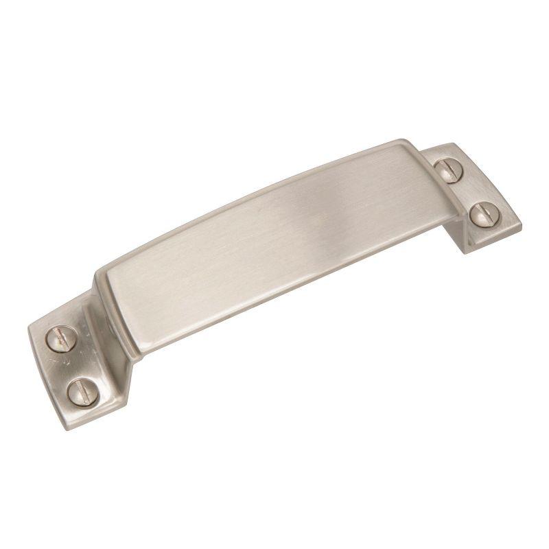 Satin Nickel Brushed Cup Pull with Mounting Hardware