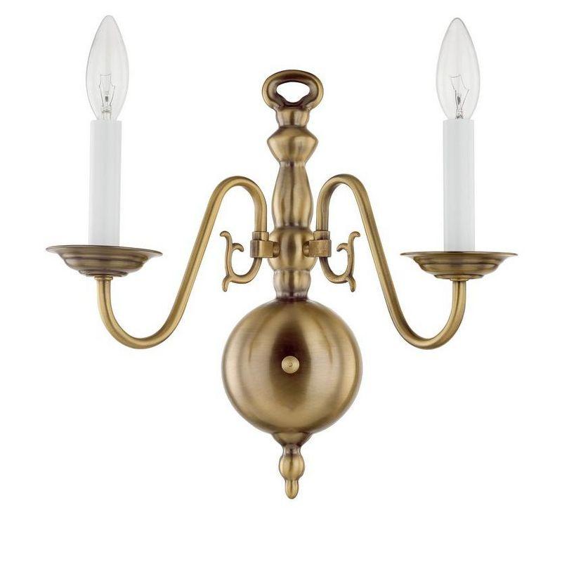 Livex Lighting Williamsburgh 2 - Light Wall Light in  Antique Brass