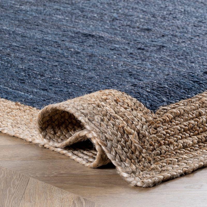 2'6"x8' Runner Hand Woven Eleonora Area Rug Blue- nuLOOM: Modern Jute Runner Rug, Low Pile, Indoor Use