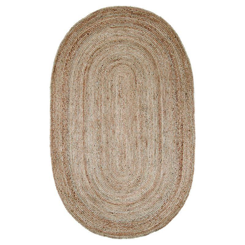 Earthy Embrace 4' x 6' Oval Braided Synthetic Oriental Rug