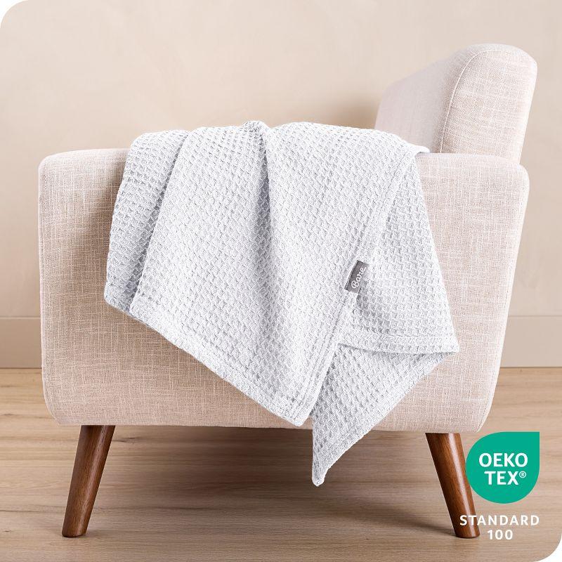 100% Cotton Waffle Breathable Blanket by Bare Home