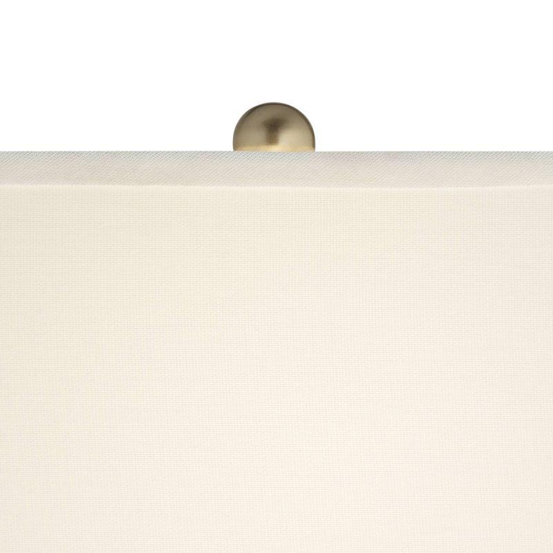 360 Lighting 30" Tall Large Rectangular Modern End Table Lamp Gold Two-Tone Faux Marble Finish Single White Shade Living Room Bedroom Bedside House