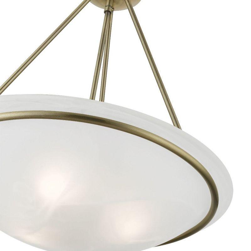 Livex Lighting Newburgh 3 - Light Pendant in  Antique Brass