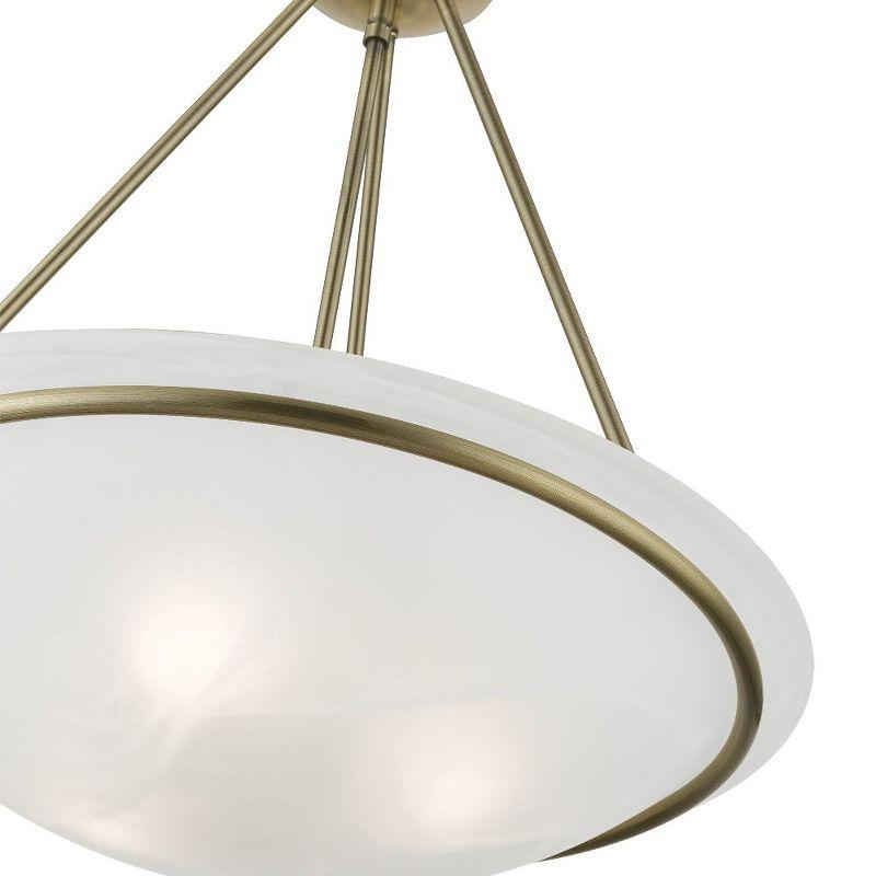 Livex Lighting Newburgh 3 - Light Pendant in  Antique Brass