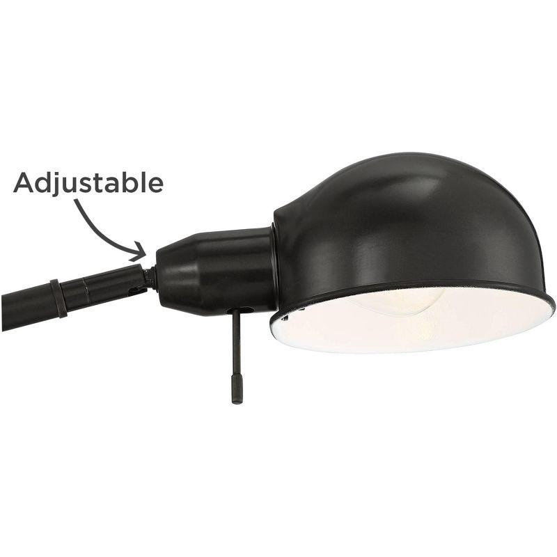 360 Lighting Dawson Traditional Pharmacy Floor Lamp 55" Tall Dark Bronze Metal Adjustable Boom Arm Dome Head for Living Room Reading Bedroom