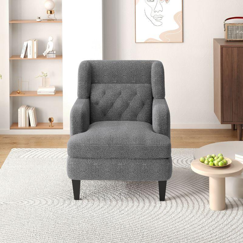 Christopher Knight Home Mantua Fabric Tufted Accent Chairs,Dark Gray