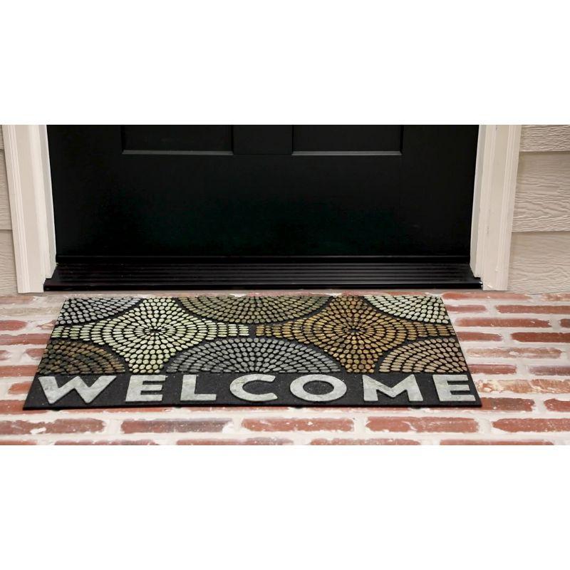 1'6"x2'6" 'Welcome' Doorscapes Doormat Gray - Mohawk