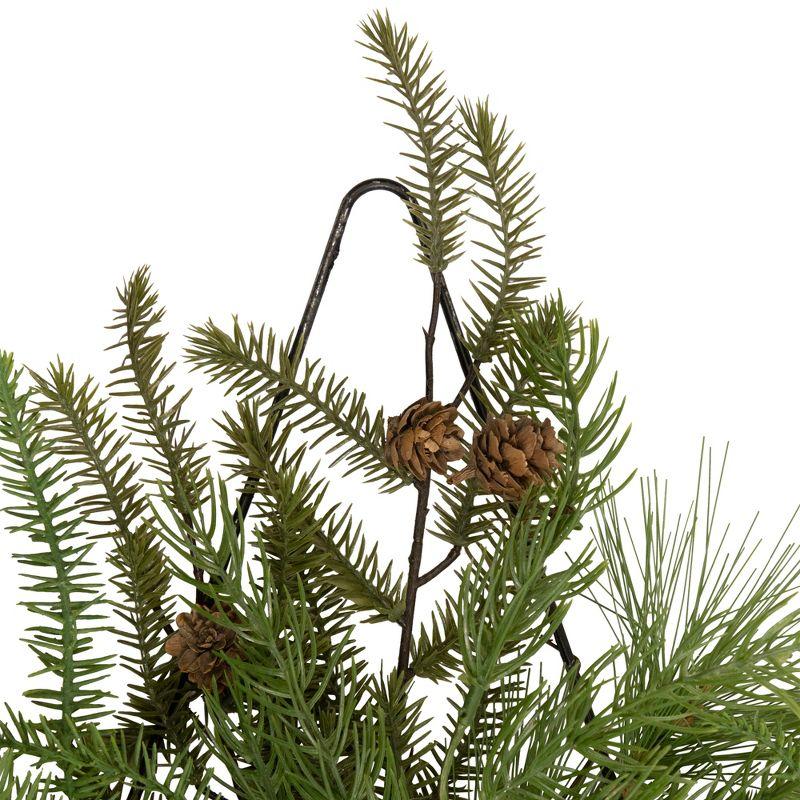 Northlight 21" Pine Christmas Tree Wall Hanging Decoration with Pinecones