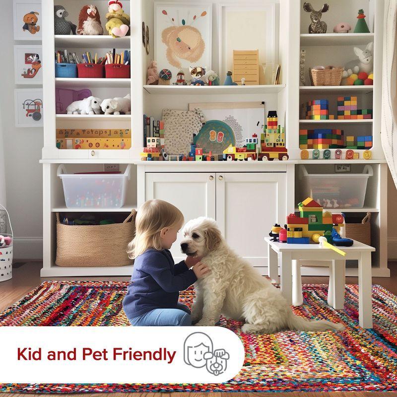 Nuloom Tammara Bohemian Hand Braided Indoor Area Rug, Square 6', Multi