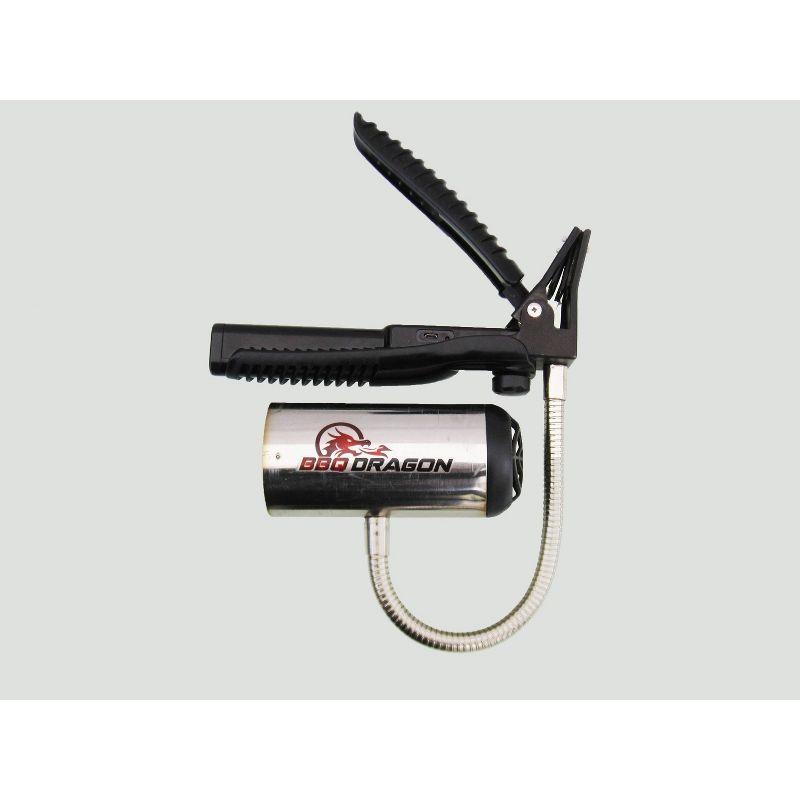 BBQ Dragon Grill Fan - Black: Stainless Steel Construction, No Assembly, Portable Charcoal Air Blower