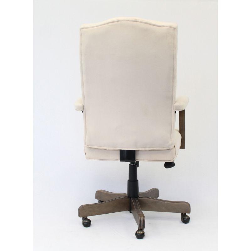 Traditional Executive Chair Beige: Swivel, Adjustable, Tufted - Boss Office Products