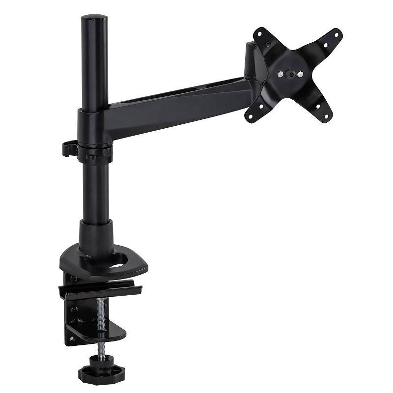 Adjustable Black Full Motion Single Monitor Desk Mount