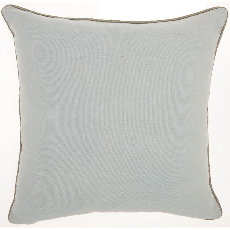 Mina Victory 18" Periwinkle Cotton Throw Pillow