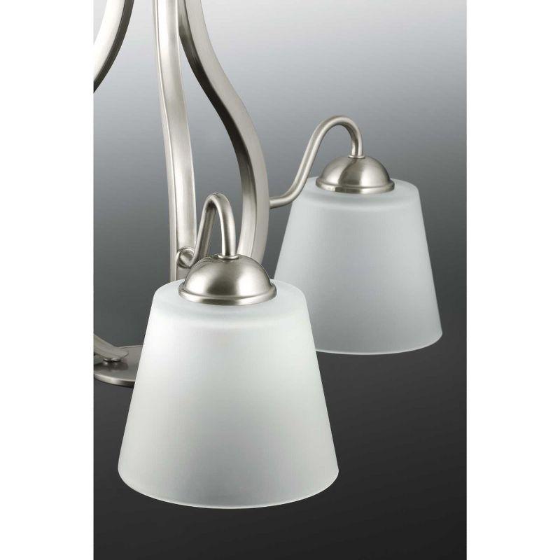 Progress Lighting Arden 2-Light Flush Mount, Brushed Nickel, Summer Linen Shade