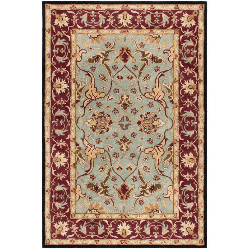 Heritage HG794 Hand Tufted Area Rug - Light Blue/Red - 6'x9' - Safavieh.