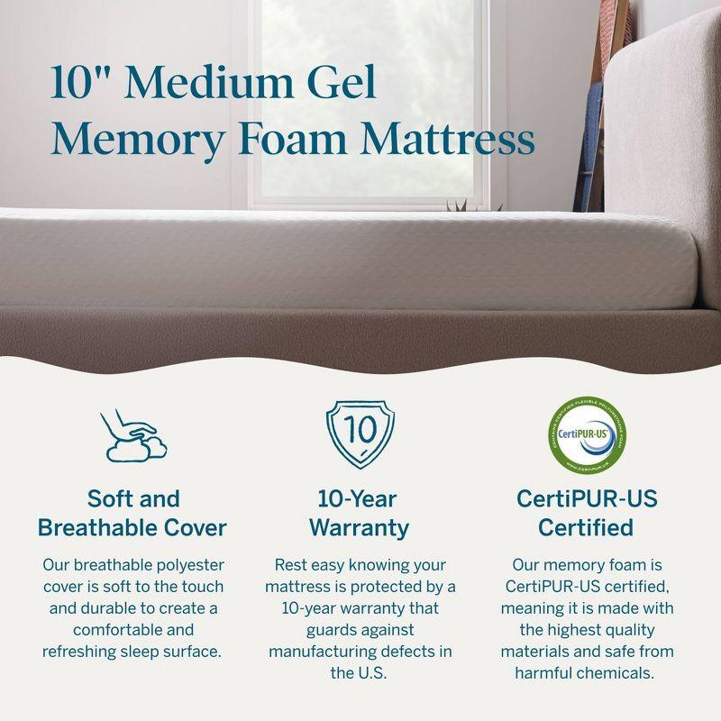 LUCID Medium Cooling Gel infused Memory Foam Mattress