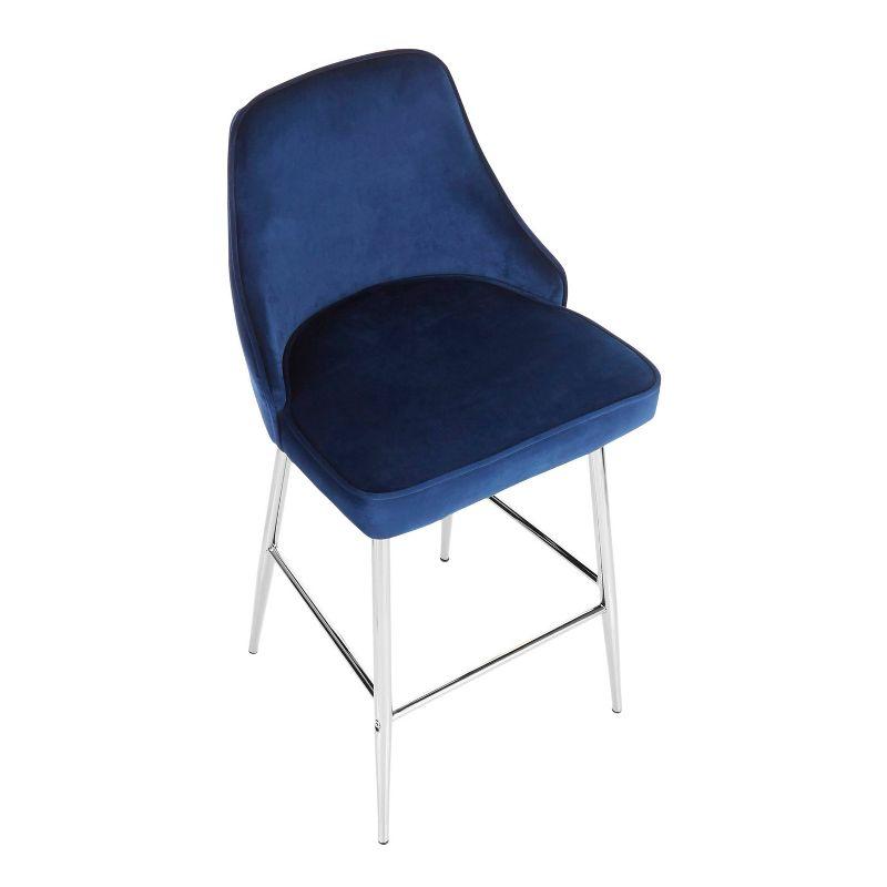 Upholstered Counter Stool with Metal Frame