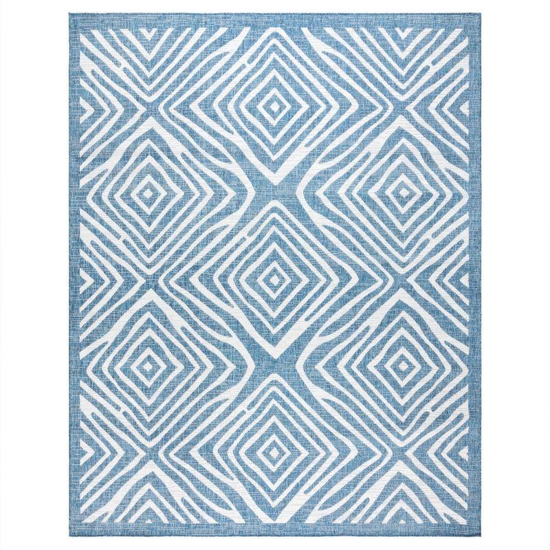 Gertmenian Gertmenian Tropea Stella Navy Blue/Ivory Tibal Diamond Indoor/Outdoor Flatweave Area Rug