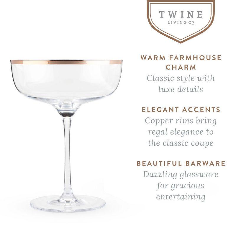 Twine Old Kentucky Home Copper Rim Crystal (Set of 2)